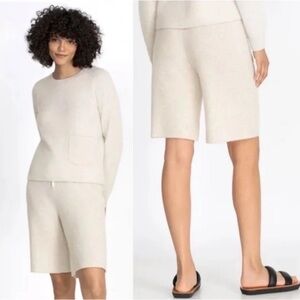 Johnny Was Calme Cashmere Ribbed Bermuda Knit Shorts Loungewear Size S